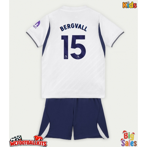 Tottenham Hotspur Lucas Bergvall #15 Replica Home Stadium Kit for Kids 2026-27 Short Sleeve (+ pants)